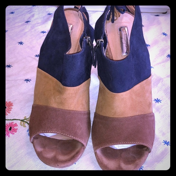 Halogen Suede Stacked Heels - Picture 2 of 8